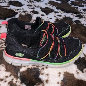 Sketchers rainbow slip on sneakers. Size 9.